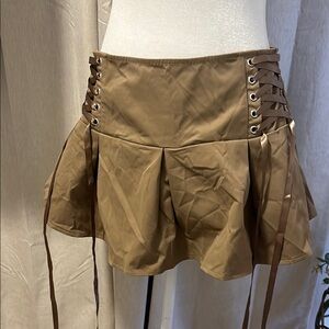 PrettyLittleThing Tan Mini Skirt